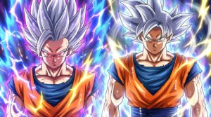 découvrez l'illustration officielle qui confirme enfin l'égalité entre gohan beast et goku ultra instinct, deux légendes de dragon ball réunies dans un affrontement épique.