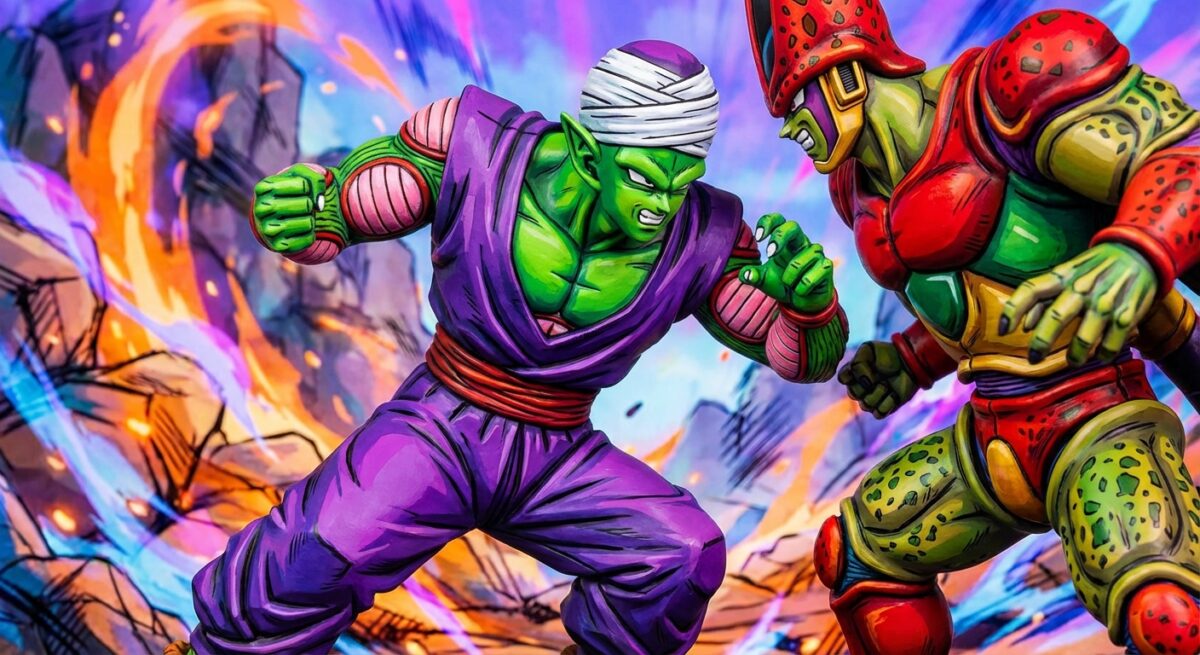 découvrez la statuette massive de piccolo face à cell max qui fait sensation chez les collectionneurs avec une augmentation spectaculaire de son prix.