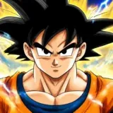 Sangoku en dessin animé DBZ entouré d’une aura lumineuse pour un quiz Dragon Ball